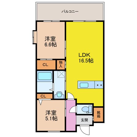 エスポワール長野の物件間取画像